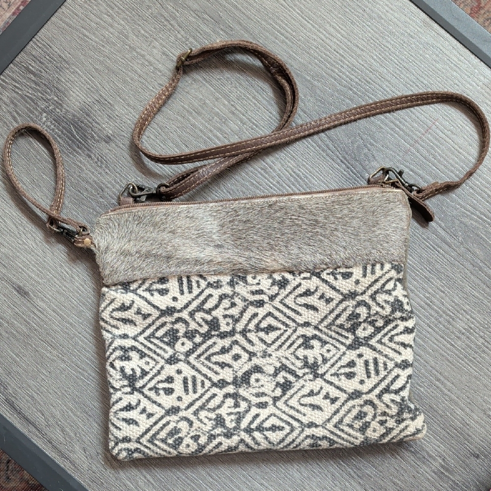 Myra Bag Black and Cream Crossbody